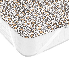Непромокаючий наматрацник 70х120 см DIAPER LEOPARD COSAS Бежевий Березне