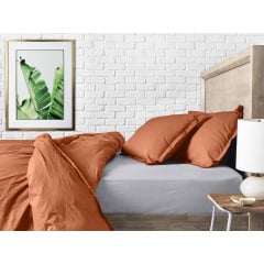 Полуторна постільна білизна Amber CS1 COSAS Теракотовий 160х220 см Бориспіль