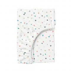 Набор Простыня на резинке COSAS SKY/COLOR BLOTS Ранфорс 160х200х20 см 2 шт Бирюзовый/Белый Дубно