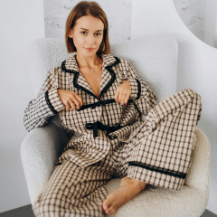 Пижама женская COSAS Betty S Бежево-черный Киев