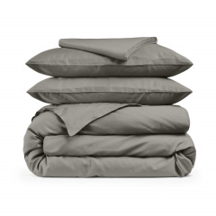 Двоспальна постільна білизна сатин URBAN Cosas Графіт 180х220 см Вишгород