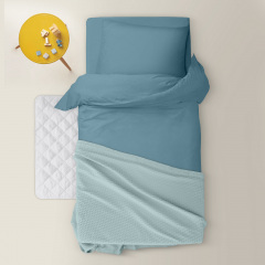 Подростковая постель без простыни AZURE Cosas бирюзовый 155х215 см Александрия