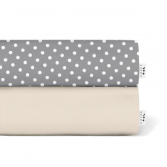 Набор Простыня на резинке COSAS DOTS Ранфорс 60х120х12 см 2 шт. Ирпень
