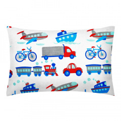 Підлітковий комплект COSAS TRANSPORT Ранфорс 155х215 см Синій Южноукраїнськ