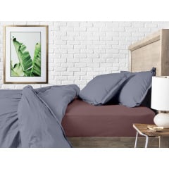 Семейный комплект COSAS STORMY CS1 Ранфорс 2х160х220 см Стальной/коричневый Бровары