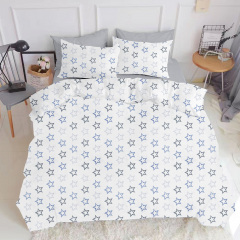 Семейная постель с простыней на резинке Clear Stars Cs1 COSAS Голубой 2х160х220 см Нововолынск