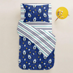 Підлітковий комплект без простирадла COSAS BLUE SPACE Ранфорс 155х215 см Синій Київ