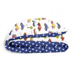 Подростковая постель с простыней на резинке BLUE CARS COSAS Белый 155х215 см Новомосковск