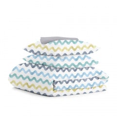 Полуторная постель с простыней на резинке Color Wave CS1 COSAS Белый 160х220 см Шепетовка