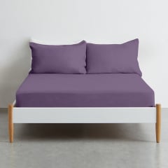 Евро простыня COSAS AURORA Ранфорс 220х240 см Лаванда Свесса