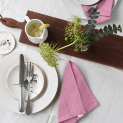 Набір серветок COSAS PUDRA SATIN Сатин 35х35 см 2 шт Рожевий Гуляйполе