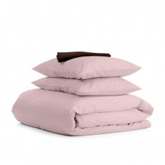 Полуторное постельное белье Beige CS7 COSAS Шоколад 160х220 см Куйбышево