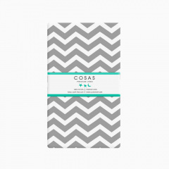 Євро постіль з простирадлом на гумці G&R Zigzag COSAS сірий 200х220 см Березнегувате