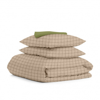 Двуспальное постельное белье BEIGE GEOMETRY CS2 COSAS Бежевый 180х220 см