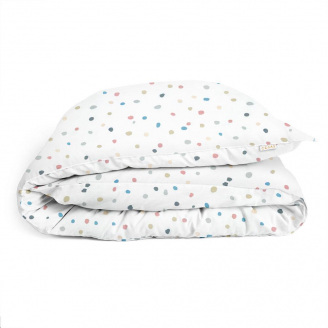 Півтораспальна підковдра COSAS MULTICOLOR BLOTS Ранфорс 160х220 см Білий