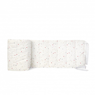 Бортики на ліжечко COSAS MOON STARS Ранфорс 30х180 см Білий