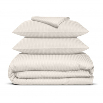 Полуторна постільна білизна сатин ALMOND Cosas Кремовий 160х220 см