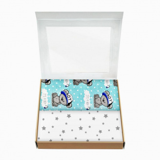 Набір пелюшок COSAS STAR BEAR BOY Бязь 80х100 см 2 шт Різнокольоровий