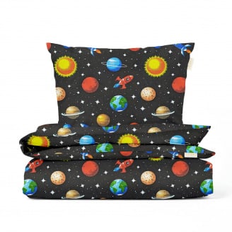 Підліткова постіль без простирадла SPACE CS1 COSAS чорний 155х215 см