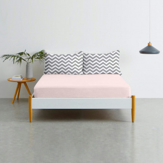 Набор наволочки и простыня COSAS GREY ZIGZAG&SAKURA Ранфорс 160х200 см Серый