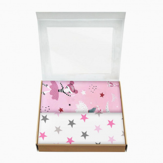 Набір пелюшок COSAS BALLERINA Бязь 80х100 см 2 шт Рожевий