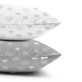 Набір наволочок COSAS G&W CROWN 40х60 см Білий/сірий