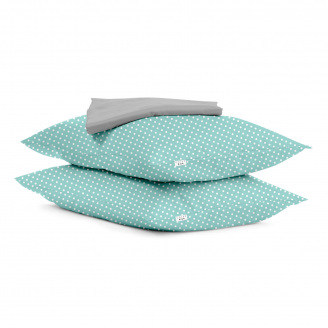 Набір наволочки і простирадло COSAS MINT DOTS & SHADOW Ранфорс 160х200 см М'ятний