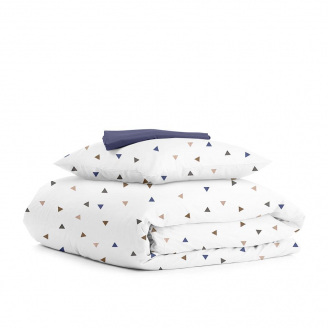 Подростковая постель с простыней на резинке BLUE DELTA COSAS Белый 155х215 см