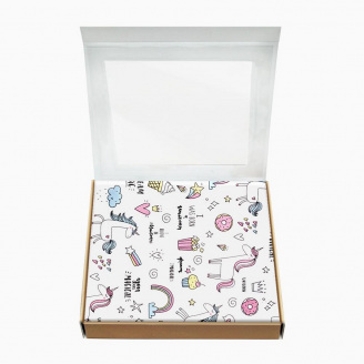 Пелюшка байка COSAS UNICORN & SWEETS Бязь 80х100 см Блакитний