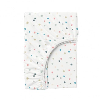 Простирадло на резинці 80х160 см COLOR BLOTS COSAS Бежевый