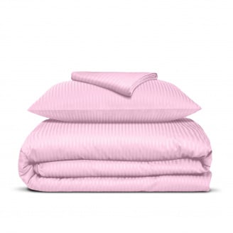 Підліткова постіль сатин з простирадлом на гумці BUBBLE Cosas рожевий 160х220 см