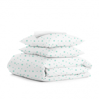 Євро комплект COSAS STARFALL MINT CS1 Ранфорс 200х220 см М'ятний