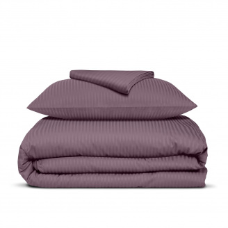 Підліткова постіль сатин з простирадлом на гумці AURORA CS2 Cosas Баклажан 160х220 см