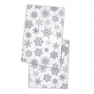 Ранер на стол COSAS SNOWFLAKES CS1 40х150 см Серо-белый