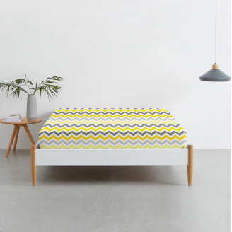 Простирадло на резинці COSAS YELLOW ZIGZAG Ранфорс 90х200х20 см Різнокольоровий