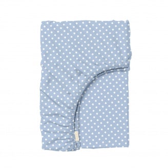 Простирадло на резинці в дитяче ліжечко 60х120 см BLUE DOTS COSAS Блакитний