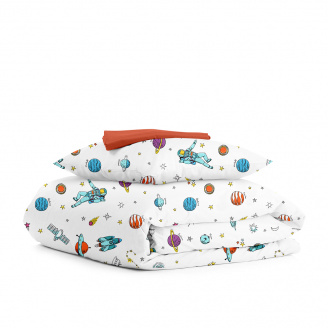 Дитяча постільна білизна у ліжечко SPACEMAN CS3 COSAS Білий 110х140 см