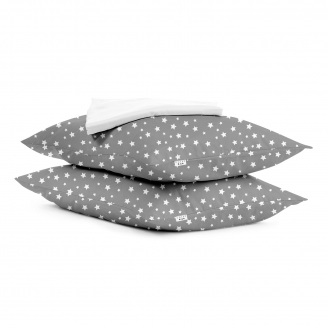 Набір наволочки і простирадло COSAS GREY STARSFALL & SNOW Ранфорс 160х200 см Сірий