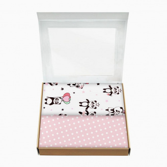 Набір пелюшок COSAS ROSE PANDA Бязь 80х100 см 2 шт Білий