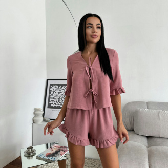 Домашній одяг жіночий COSAS Melina S-M Темно-пудровий (180_Melina_dark_pudra_SM)