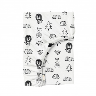 Простыня на резинке 120х200 см ANIMALS COSAS Белый