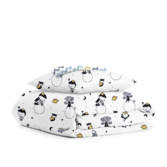 Детское постельное белье в кроватку LITTLE PRINCE CS1 COSAS Белый 110х140 см