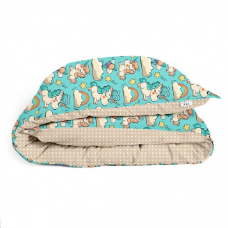 Підліткова підковдра COSAS MINT UNICORN Ранфорс 155х215 см М'ятний