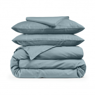 Двоспальна постільна білизна сатин DOVE Cosas бірюзовий 180х220 см