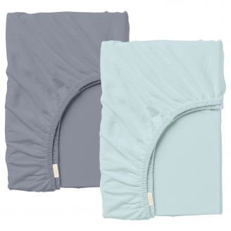 Набір простирадло на резинці 80х160 см 2 шт MISTY BEACH Cosas Сіро-блакитний