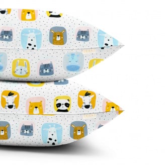 Набор наволочек COSAS COLOR ANIMALS 40х60 см Белый