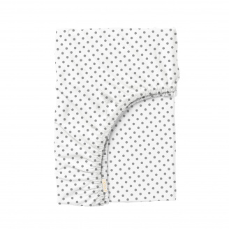 Простирадло на резинці 80х160 см GREY DOTS COSAS Білий