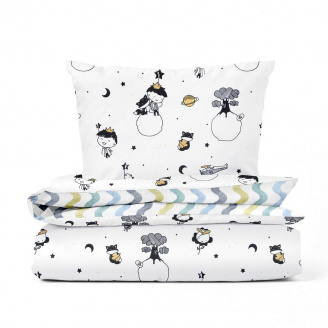 Подростковый комплект без простыни COSAS LITTLE PRINCE Ранфорс 155х215 см Белый