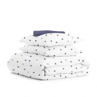 Полуторна постіль з простирадлом на гумці Delta CS2 COSAS Білий 160х220 см