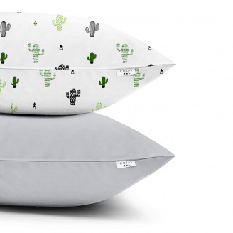 Набір наволочок COSAS GREY CACTUS 50х70 см Сірий